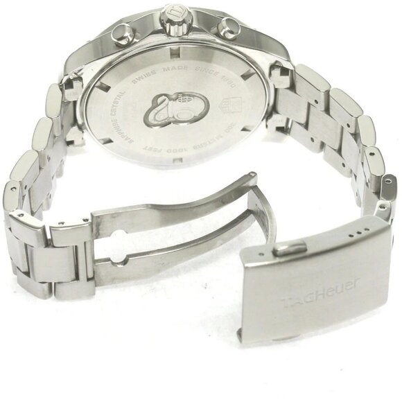 TAG HEUER Aqua racer CAF101A Big date black Dial Quartz Men's Watch_860945 - Picture 3 of 12